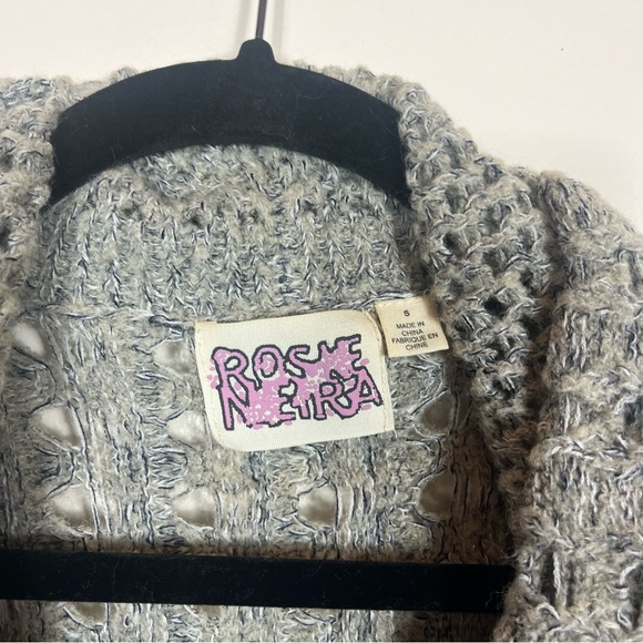 Rosne Netra Knit Cardigan Sweater Small Neutral Minimalist Casual Preppy Coastal - Picture 8 of 10
